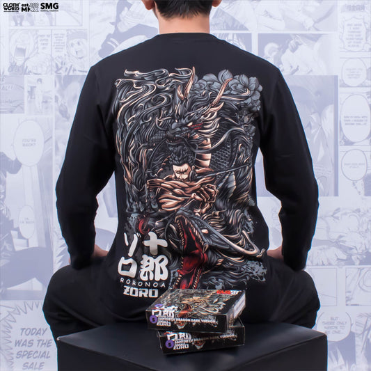Roronoa Zoro Santoryu Dragon Dark Version T-Shirt Longsleeve